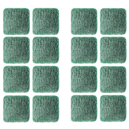 16-Pack Individually Wrapped Green Stainless Steel Soap Pads | Reusable Steel Wool Soap Pads | Leak-Proof Scouring Pads Metal Scrubber