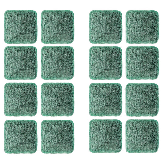 16-Pack Individually Wrapped Green Stainless Steel Soap Pads | Reusable Steel Wool Soap Pads | Leak-Proof Scouring Pads Metal Scrubber