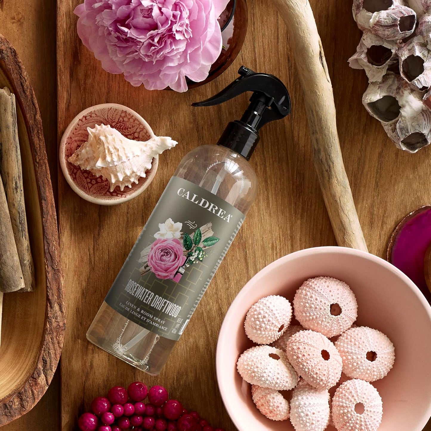 Caldrea Linen and Room Spray Air Freshener, Made with Essential Oils, Plant-Derived and Other Thoughtfully Chosen Ingredients, Pear Blossom Agave Scent, 16 oz