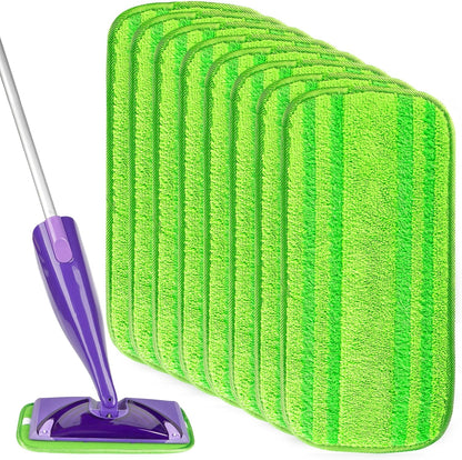 HOMEXCEL Microfiber Pads Compatible with Swiffer Wet Jet-15"x5.5", Reusable Pad Refills, Machine Washable Replacements for Multi Surface Wet & Dry Floor Cleaning, 8 Pack