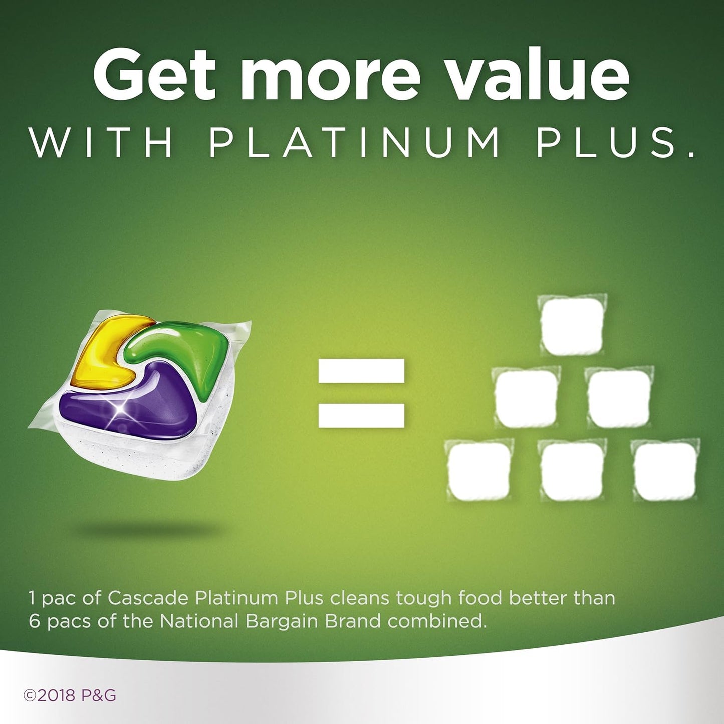 Cascade Platinum Plus ActionPacs Dishwasher Detergent Pods, Dishwasher Soap, Mountain, 52 Count