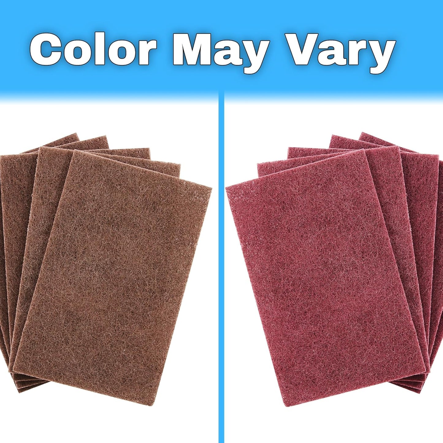 Heavy Duty XL Red Scouring Pads. 6x9 in 5 Pack of Scrubber Tools for Cleaning Stainless Steel Pots, Pans, Grills and Griddles. Extra Large Pad for Outdoor Use on Railings and Tiles.