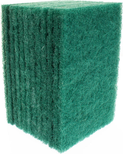 Delicate Scour Pads. Made in Europe. 12 Pack, 4 x 6 Inch Odorless General Purposes Scouring Scrubbers for Cleaning Dishes, Cutlery, Kitchen, Household & Outdoor Things (Orange)