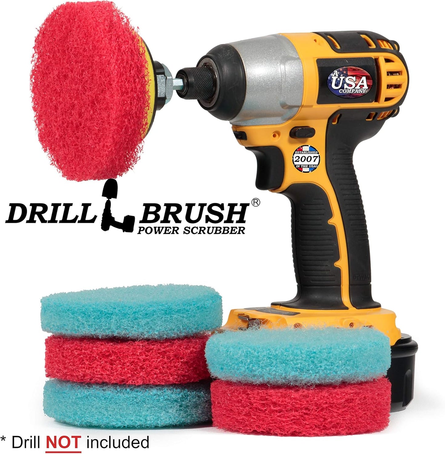 Bathroom - Cleaning Supplies - Drill Brush Power Scrubber Pads - Shower Cleaner - Bathtub - Bath Mat - Bathroom Sink - Tile Cleaner - Baseboard Cleaner - Vinyl Flooring - Hard Water Stain Remover