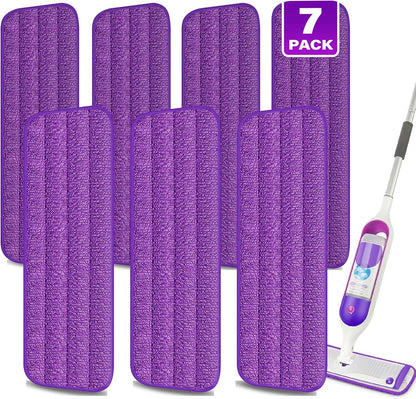 7 Count Reusable Mop Pads for Swiffer PowerMop -MEXERRIS Microfiber Wet Mops Refills PowerMop Pads Refills Machine Washable Hard Floor Mop Pads Replacement for 13''-15'' Spray Floor Mops