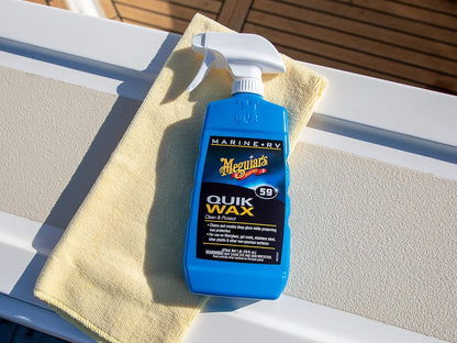 Meguiar's M4716 Marine/RV Hard Water Spot Remover - Effective Marine Hard Water Spot Remover for Boats, RVs, Removes Mineral Deposits, Ideal Boat Water Spot Remover for Marine Enthusiasts
