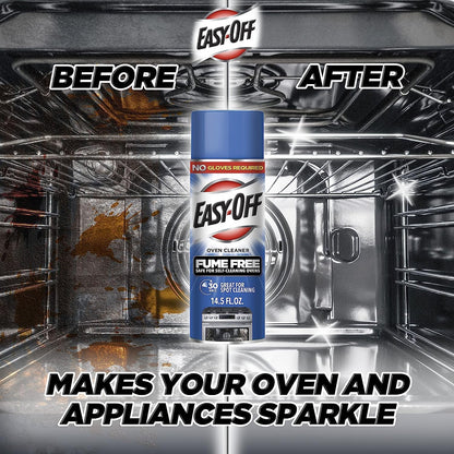 Easy-Off Fume Free Oven Cleaner Foam, Removes Grease & Burned-On Food, For Ovens, Air Fryers & More 14.5oz