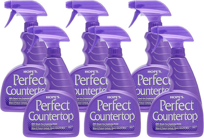 HOPE'S Perfect Countertop Cleaner and Polish 22-Ounce, Streak-Free Multi-Surface Cleaning Spray, Safe on Stone, Laminate, CORIAN, Granite, Quartz, Marble, Pack of 1