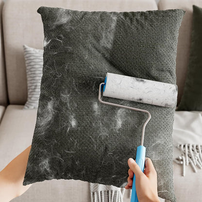 Large Lint Rollers for Carpet, 9.45'' Sticky Rollers for Floor with 360 Sheets, Extendable Long Handle Sticky Mop for Cleaning Couch, Curtains, Cars, Clothing, and Pet Hair