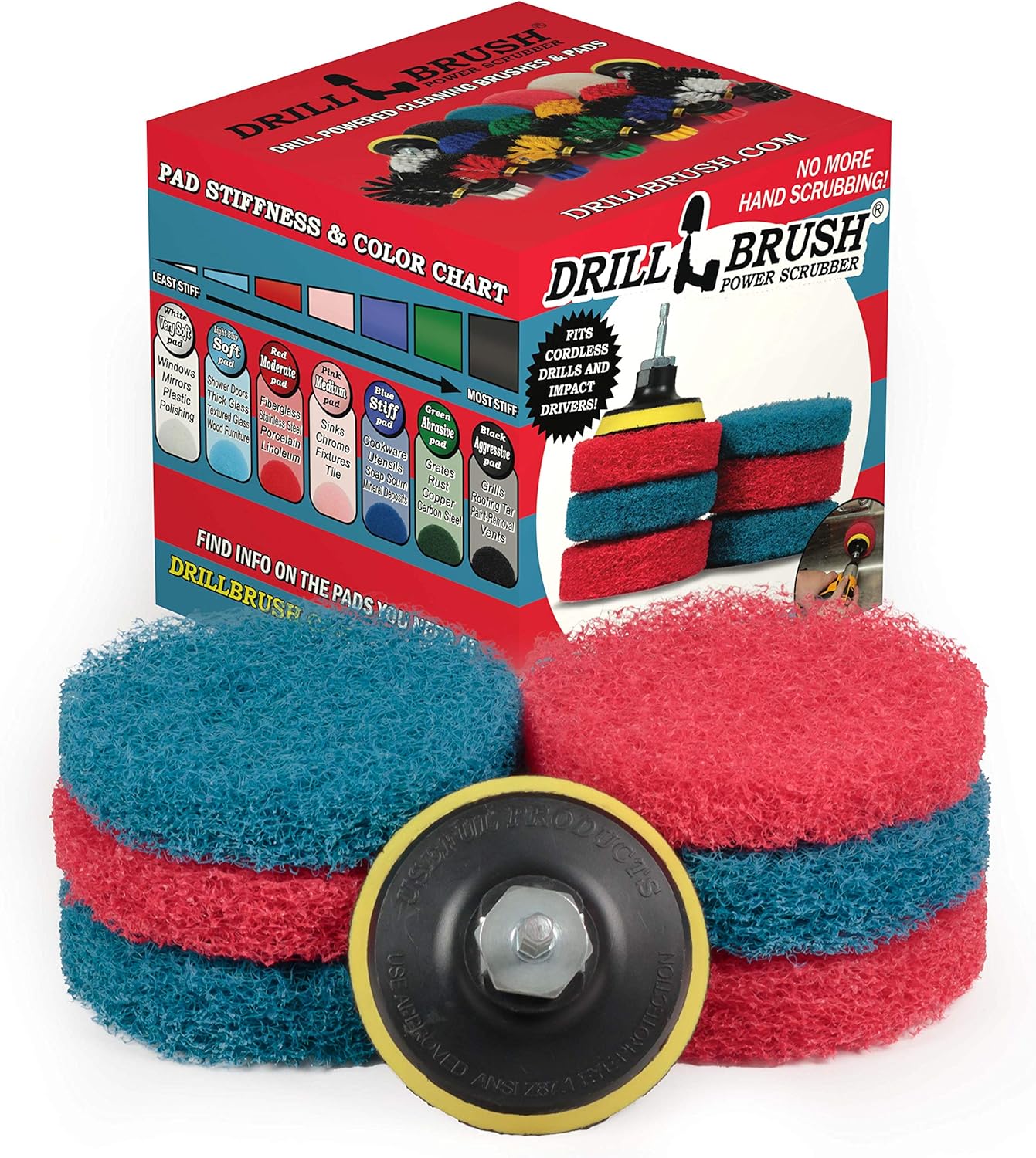 Bathroom - Cleaning Supplies - Drill Brush Power Scrubber Pads - Shower Cleaner - Bathtub - Bath Mat - Bathroom Sink - Tile Cleaner - Baseboard Cleaner - Vinyl Flooring - Hard Water Stain Remover