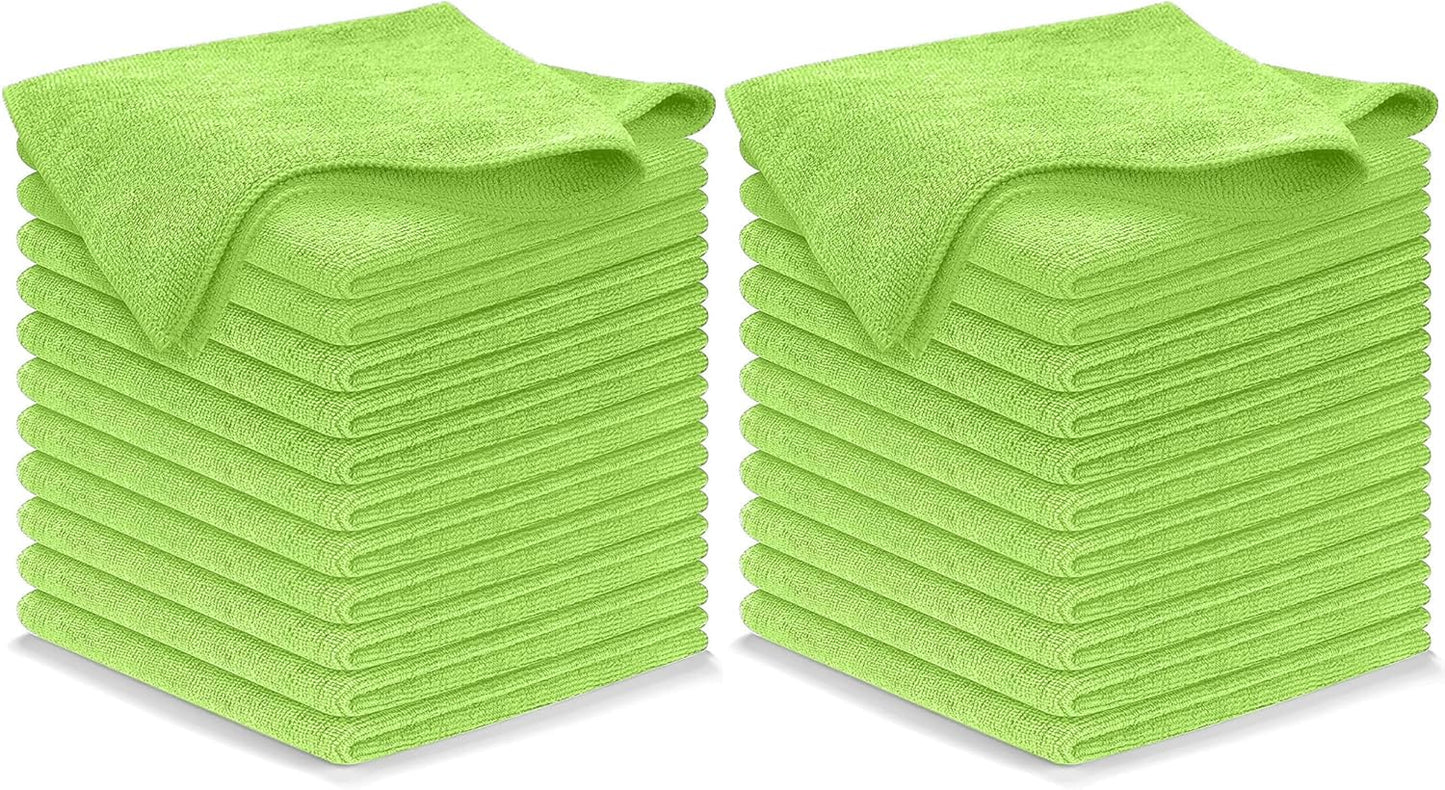 USANOOKS Microfiber Cleaning Cloth Grey - 12 Pcs (12.5"x12.5") - High Performance - 1200 Washes, Ultra Absorbent Microfiber Towel Weave Grime & Liquid for Streak-Free Mirror Shine - Car Washing Cloth