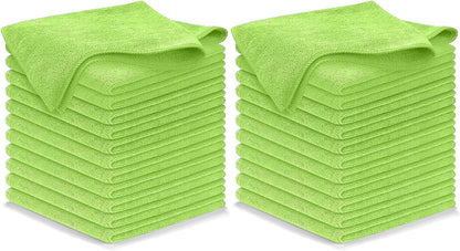 USANOOKS Microfiber Cleaning Cloth Grey - 12 Pcs (12.5"x12.5") - High Performance - 1200 Washes, Ultra Absorbent Microfiber Towel Weave Grime & Liquid for Streak-Free Mirror Shine - Car Washing Cloth