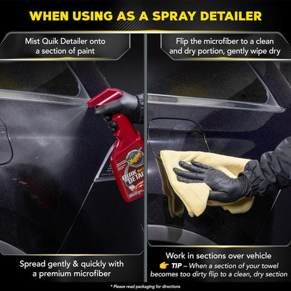 Meguiar's Quik Detailer, Mist & Wipe Car Detailing Spray, Clear Light Contaminants and Boost Shine with a Quick Detailer Spray that Keeps Paint and Wax Looking Like New, 32 oz