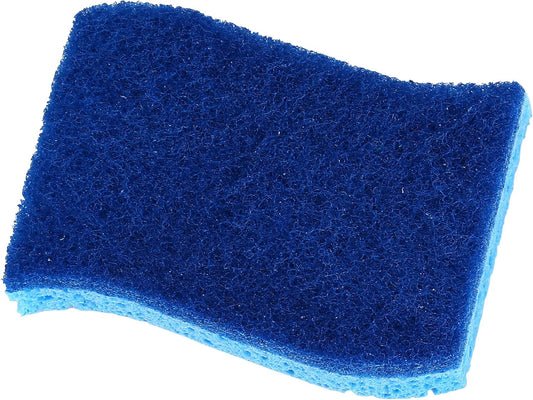 Non-Scratch Cellulose Sponge Kitchen Scrub Sponge with Scouring Pad Set, Good for Non-Stick Cookware Frying Pan, Pot, Counter Top, Sink Scrubbing, Kitchen Scrubbers, Pack of 2, (Red/Pink)