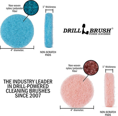 Bathroom - Cleaning Supplies - Drill Brush Power Scrubber Pads - Shower Cleaner - Bathtub - Bath Mat - Bathroom Sink - Tile Cleaner - Baseboard Cleaner - Vinyl Flooring - Hard Water Stain Remover