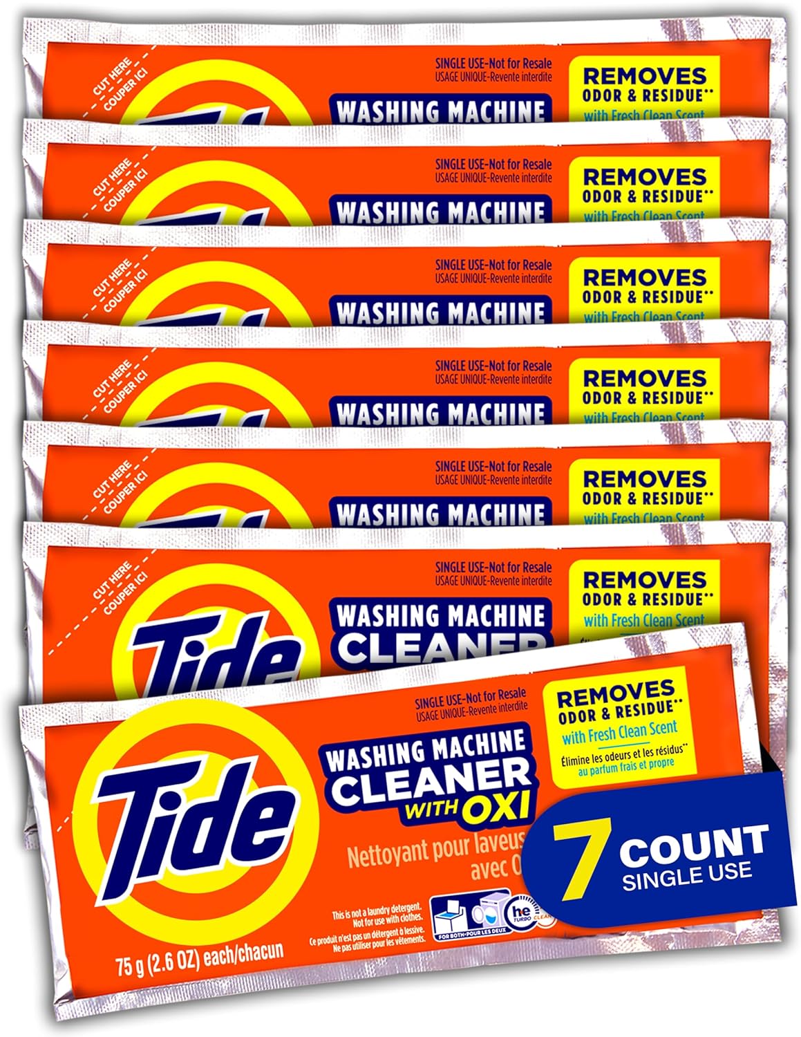 Washing Machine Cleaner by Tide, Washer Machine Cleaner with Oxi for Front and Top Loader Washer Machines, Deep Cleaning Residue & Odor Eliminator, 10 Month Supply + Calendar