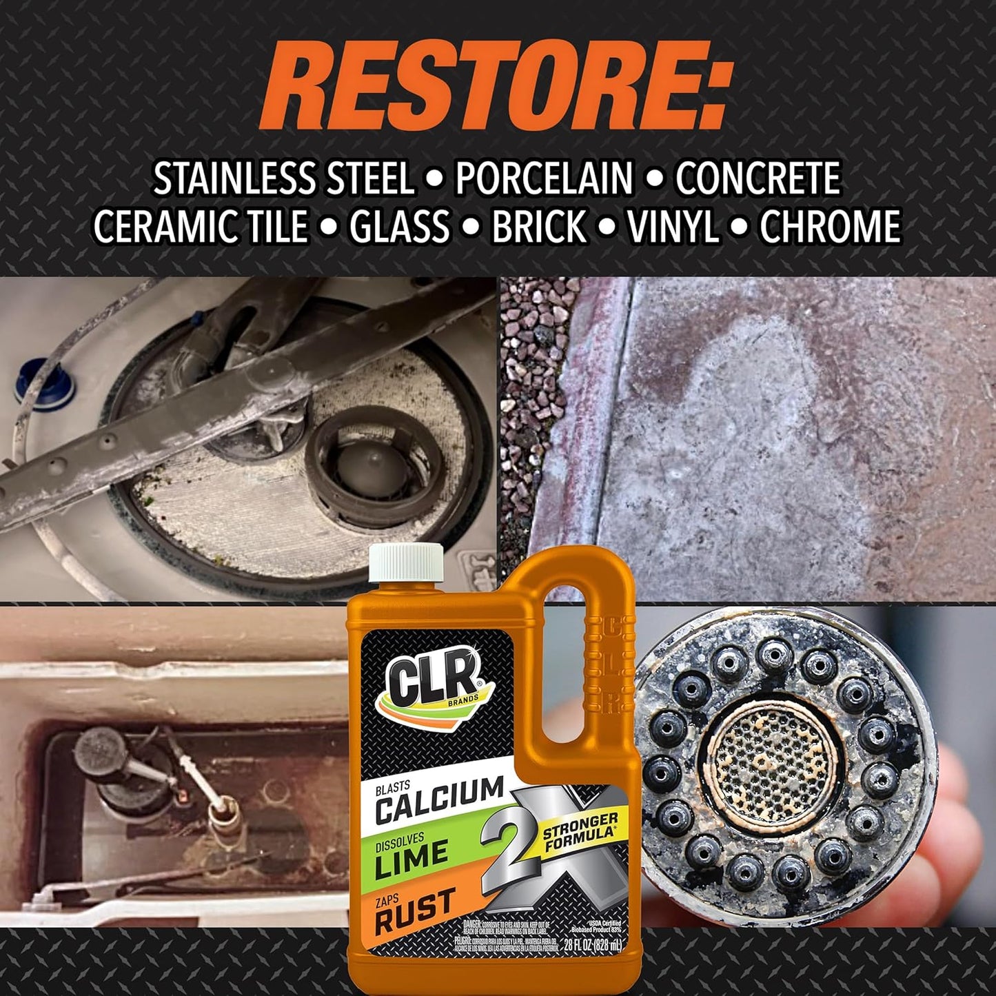 CLR Brands 2X Calcium Lime and Rust Remover - 32 oz Trigger