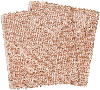 Redecker Copper Thread Pot Scrubber, Woven Copper Scouring Pads, 2 Pack Kitchen Scrubber for Pots Pans Sink Stove Stainless Steel, 3 in Diameter, Made in Netherlands
