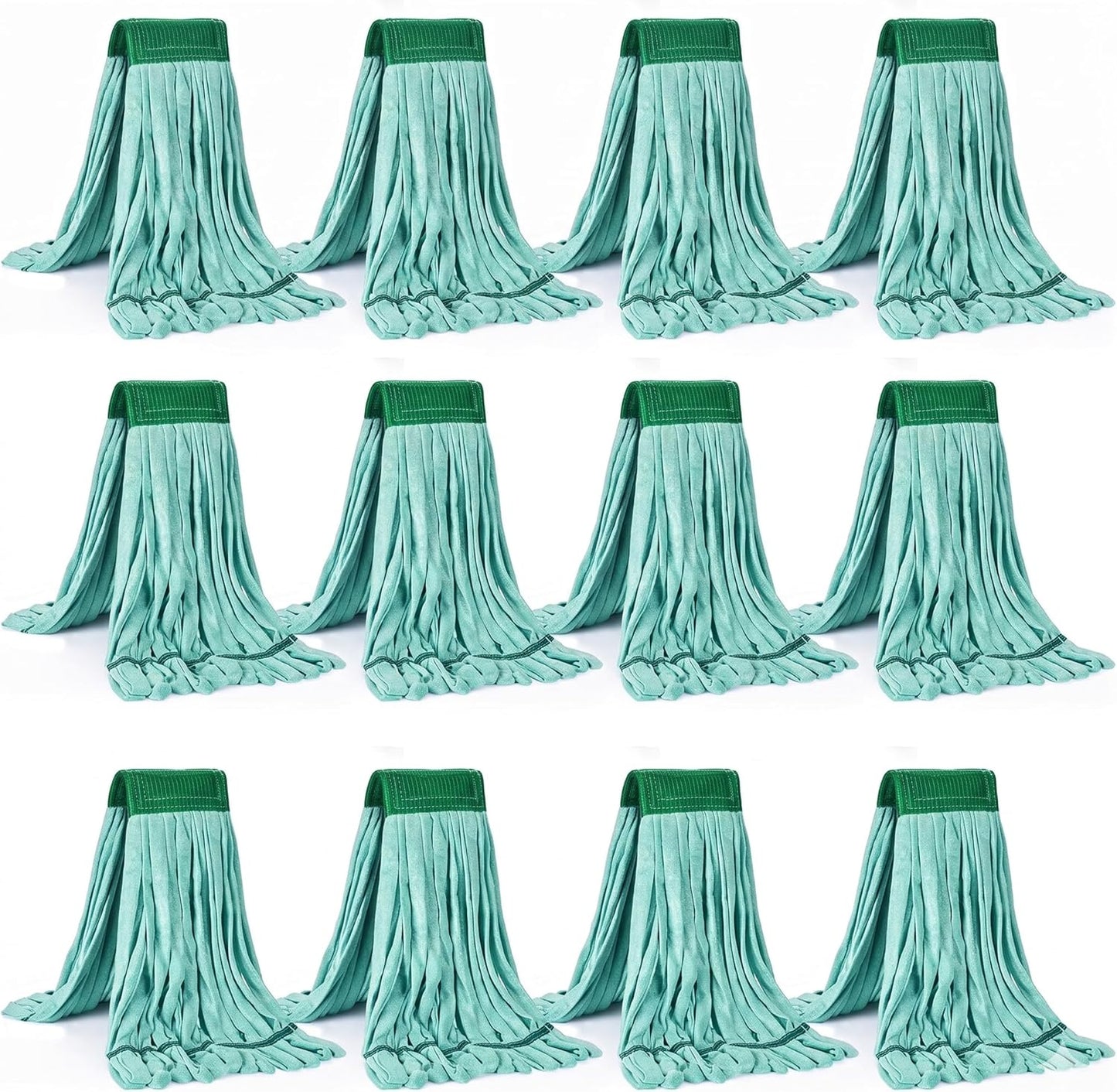 Matthew Cleaning Microfiber Tube Mop(Meduim,Blue,3Pack) Heavy Duty Mop Head Replacement,Excellent Absorbency,Premium launderability,Reusable,Loop end for Home,Commercial&Industrial Use