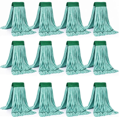 Matthew Cleaning Microfiber Tube Mop(Meduim,Blue,3Pack) Heavy Duty Mop Head Replacement,Excellent Absorbency,Premium launderability,Reusable,Loop end for Home,Commercial&Industrial Use