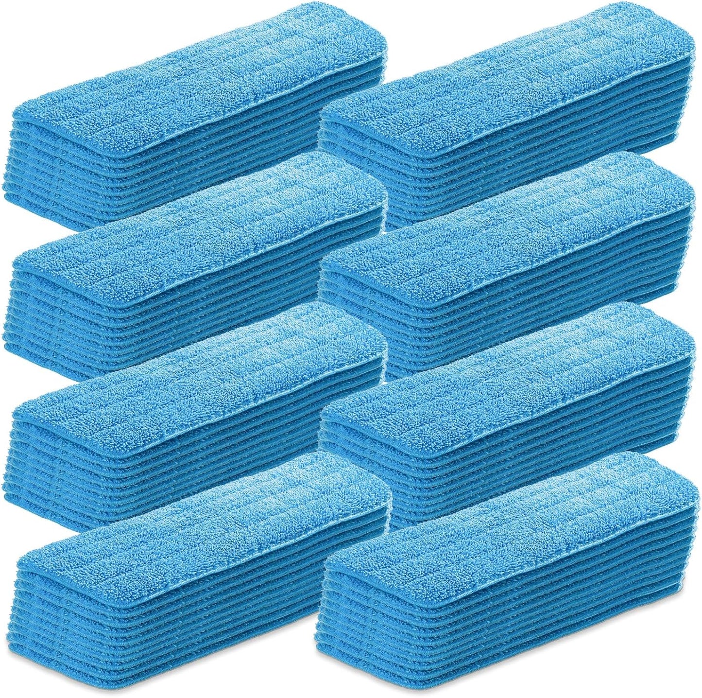 80 Pack Microfiber Mop Pads Machine Washable Cleaning Flat Mop Head Replacement Reusable Household Pads for Hardwood and Hard Surface Floor Cleaning and Scrubbing