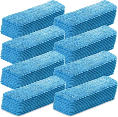 80 Pack Microfiber Mop Pads Machine Washable Cleaning Flat Mop Head Replacement Reusable Household Pads for Hardwood and Hard Surface Floor Cleaning and Scrubbing