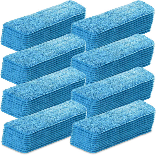 80 Pack Microfiber Mop Pads Machine Washable Cleaning Flat Mop Head Replacement Reusable Household Pads for Hardwood and Hard Surface Floor Cleaning and Scrubbing