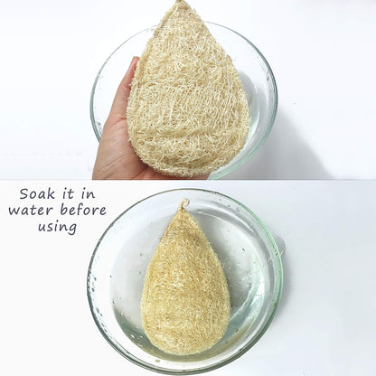 Natural Loofah Dish Sponge (Pack 30) Multipurpose Dish Sponges - 100% Biodegradable Compostable Dishwashing Scouring Pad Zero Waste (2.75" x 2.75" Each)
