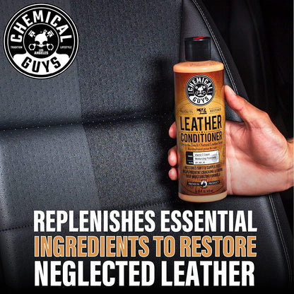 Chemical Guys Leather Cleaner and Conditioner Kit - Car Cleaner and Conditioner, Safely Cleans & Conditions Leather Car Interiors, Furniture, Shoes, Boots, Bags, Apparel & More, 2 Bottles (16 oz Each)