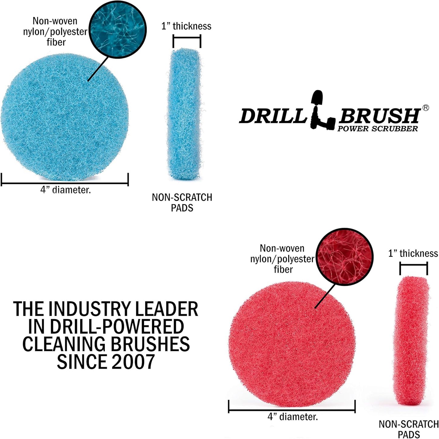 Bathroom - Cleaning Supplies - Drill Brush Power Scrubber Pads - Shower Cleaner - Bathtub - Bath Mat - Bathroom Sink - Tile Cleaner - Baseboard Cleaner - Vinyl Flooring - Hard Water Stain Remover