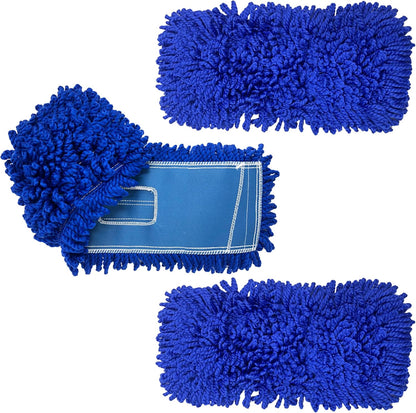 Kleen Handler 24 inch Microfiber Dust Mop | Medium Washable Commercial Mop Head Replacement, Pack of 3