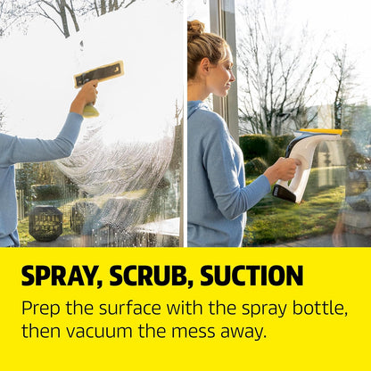 Kärcher WV 6 Electric Window Vacuum Squeegee 11" - Cleans Showers, Mirrors, Glass, and Countertops - Electric Squeegee