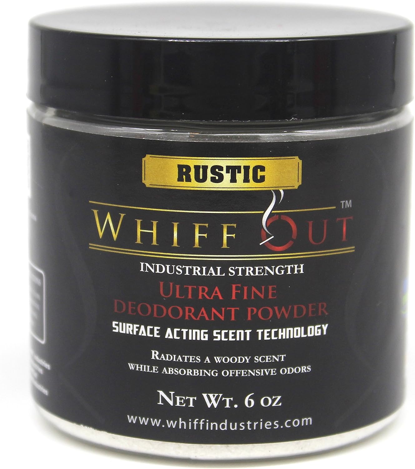 Rustic - 6 oz. Deodorant Powder & Ashtray Deodorizer Designed to Eliminate Ashtray and Smoking Receptacle Odors Caused by Cigarettes Cigars 420 and Pet Odor | Rustic Scent