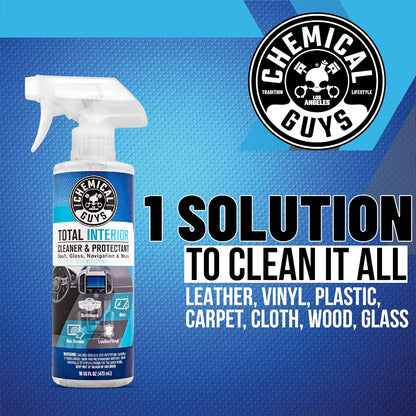 Chemical Guys SPI22016 Total Interior Cleaner and Protectant, 16 fl oz, with Acc_S90 Boar's Hair Detailing Brush, Safe for Cars, Trucks, SUVs, Jeeps, Motorcycles, RVs & More