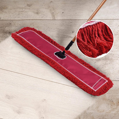 Matthew Cleaning 24'' Industrial Strength Cotton Dust Mop Refill Washable Replacement Heads for Residential & Commercial Use Fit Standard Dust Mop Frames, Hardwood, Laminate, Concrete Floors 3 Pack