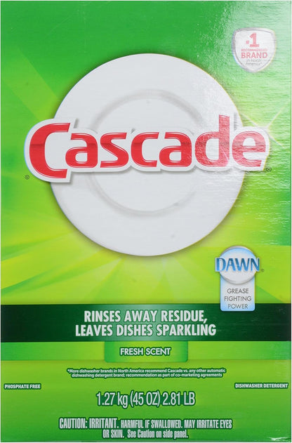 Cascade Dishwasher Detergent - Powder - 60 Oz (3.75 Lb) - 1/ Each - White