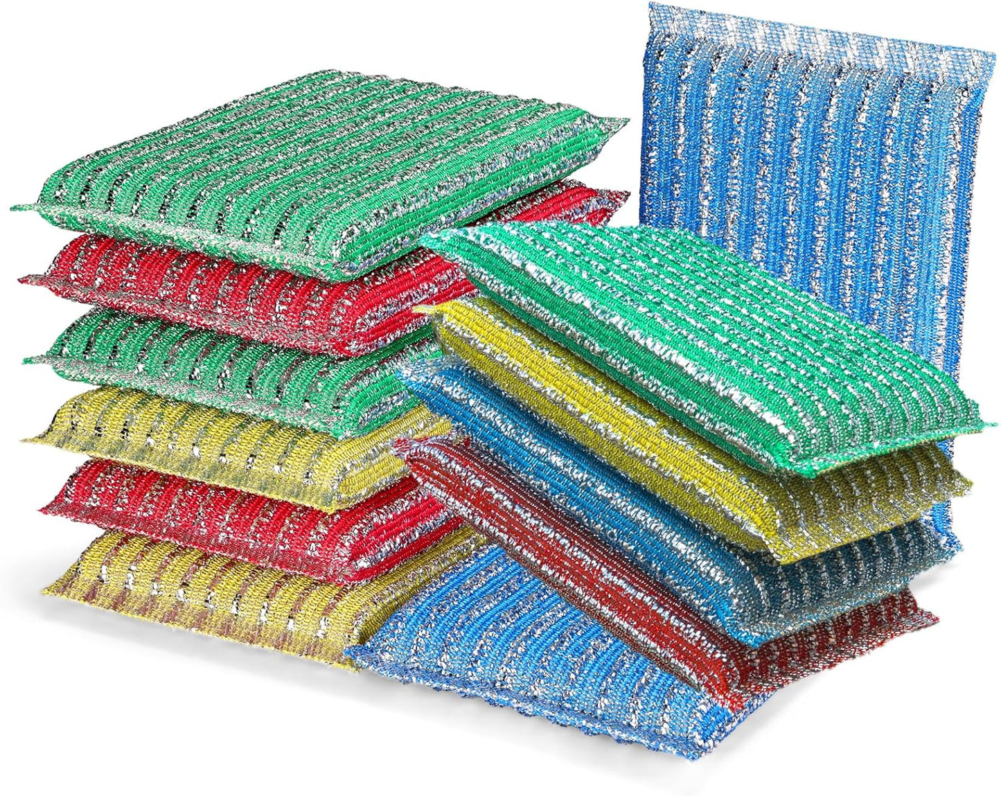 Premium 8-Pad Sponges Kitchen - Upgraded Dish Sponge, Scrubber, Brush, Ideal for Dishes, Pots, Sink