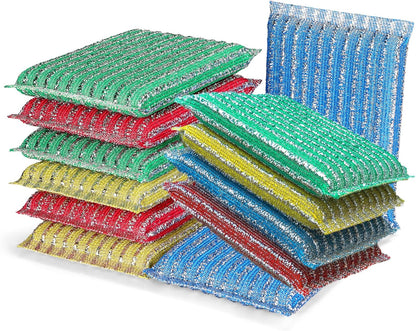 Premium 8-Pad Sponges Kitchen - Upgraded Dish Sponge, Scrubber, Brush, Ideal for Dishes, Pots, Sink