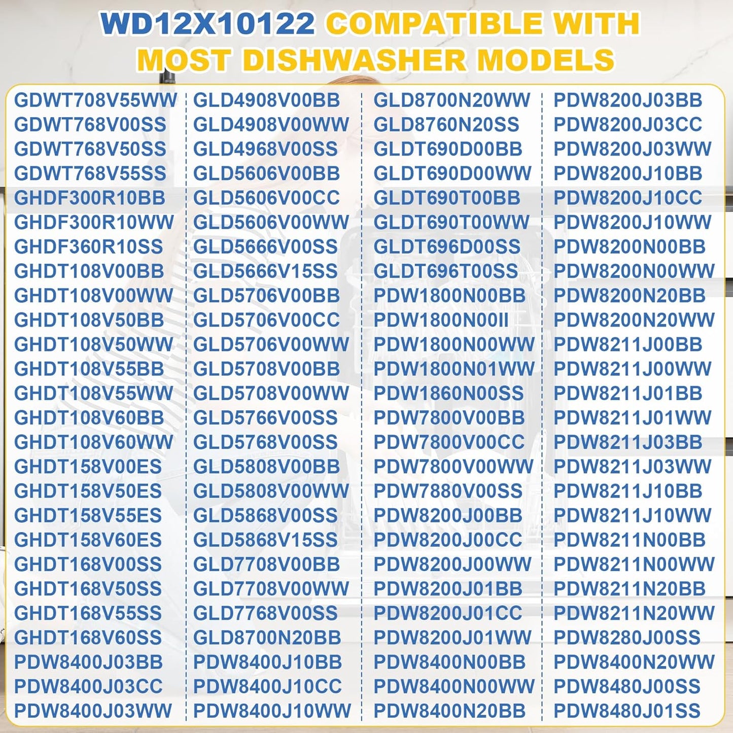 Upgrade WD12X10122 Dishwasher Rinse Aid Dispenser Cap Compatible with GE Dishwashers Replaces WD12X10102 WD12X10200 PS958932 AH958932 EA958932 EAP958919-1 Pack