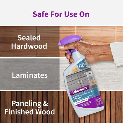 Rejuvenate Cabinet And Furniture Cleaner Removes Dirt, Grime And Grease Buildup To Clean And Shine Cabinets And Furniture, 24 Ounces