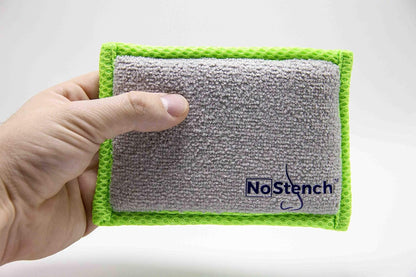 NoStench Kitchen Sponge | Odor Resistant, Non-Scratch Microfiber Mesh & Terry Cloth Sponge, Long Lasting Odor Protection | Durable, 4 Pack