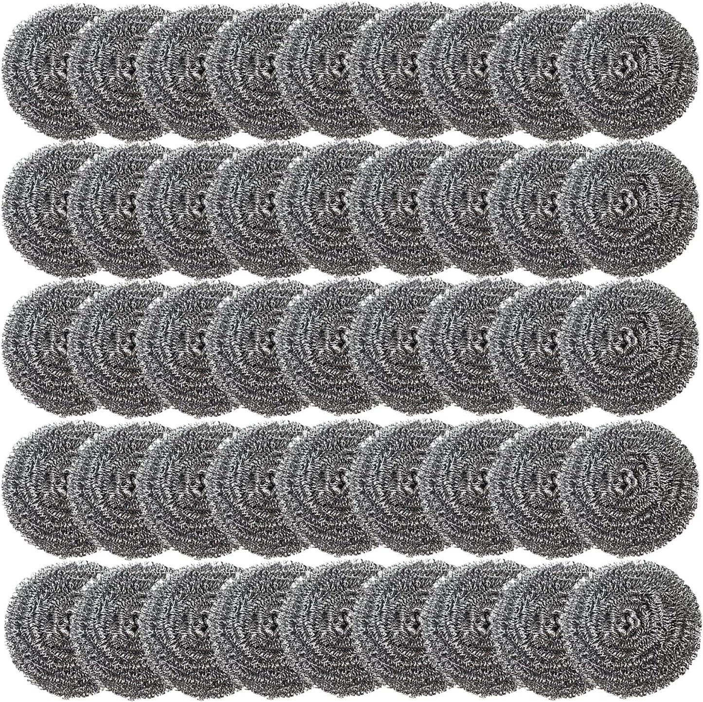 48 Pack Stainless Steel Scourers Sponges,Steel Wool scrubbers for stoves, pots, Cooker Hoods, etc. That are Difficult to Clean (48 Pack-Small 10 gram)