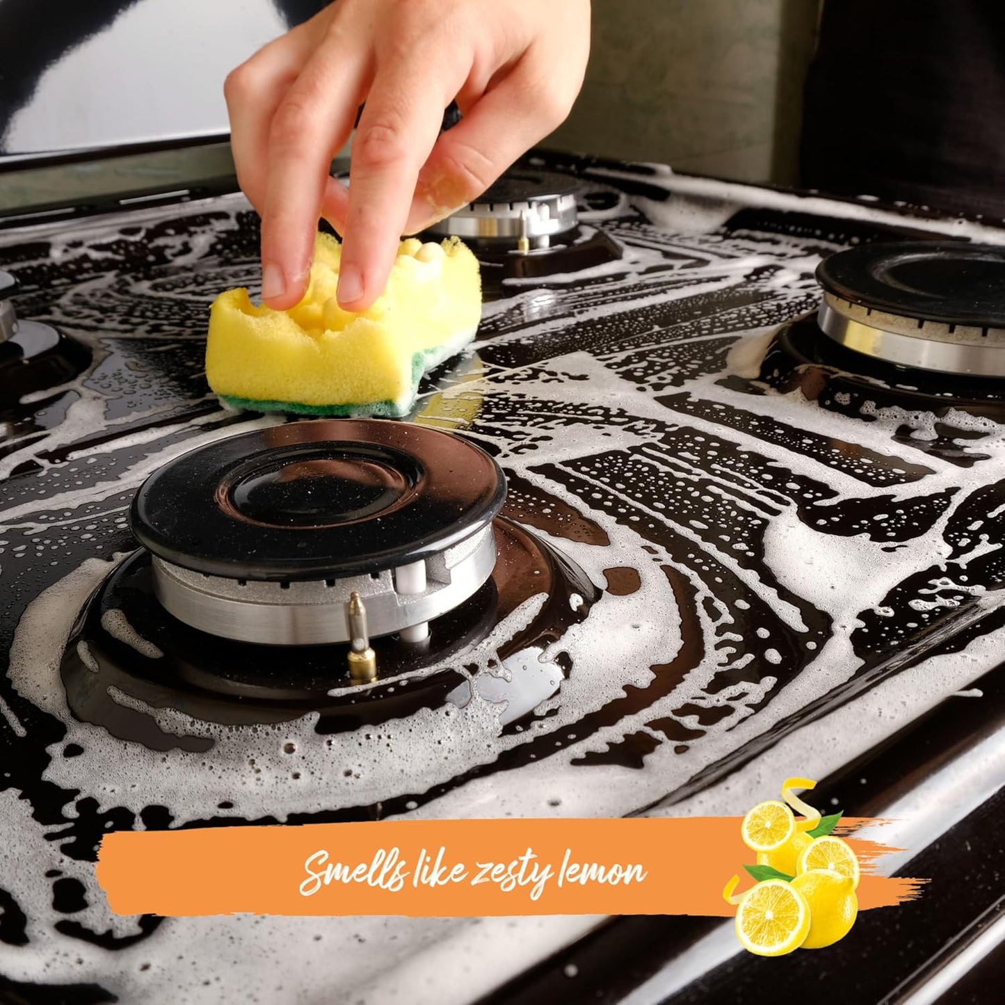 Astonish 500ml Specialist Hob Cleaner Zesty Lemon Cream for Electric Stovetops - Microwave Degreaser, Stove Surface Polish, Tough Grease Remover, Vegan Non Toxic Kitchen Scrub
