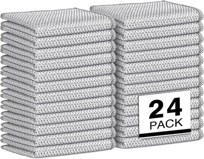 AIDEA Non Scratch Wire Dishcloth 24PK, Wire Dishwashing Rag for Wet and Dry, Dish Cloths for Washing Dishes, Cleaning Pads Steel Scrubber for Cookware, Sinks, Dishes, Stove Tops, 7"×8"