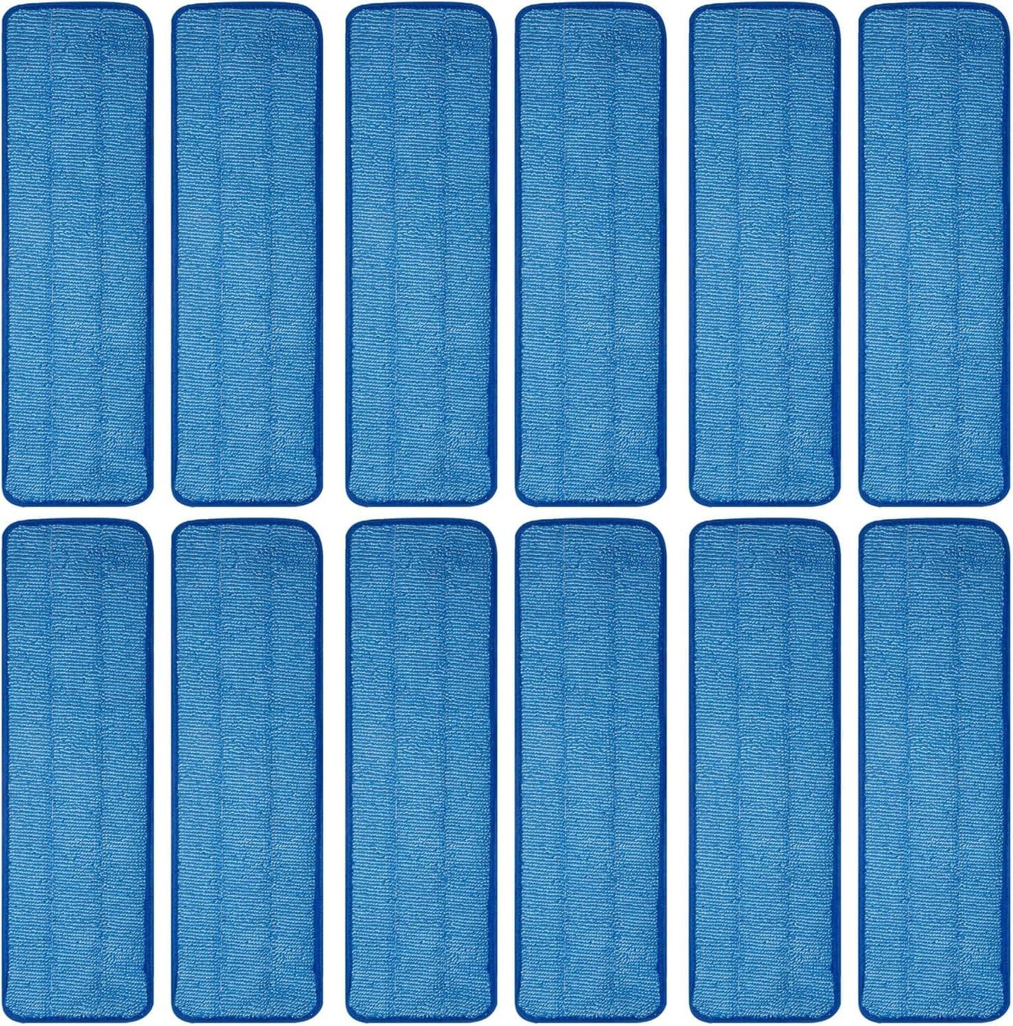 3 Pack of 18 inch Microfiber Mop Pad Universal for Commercial/Industrial/Professional use. Fits 16-18 Inch Heads Heavy Duty Wet & Dry Cleaning Reusable Mop Refills Fit for Most Flat Mops