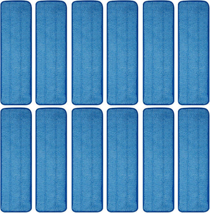 3 Pack of 18 inch Microfiber Mop Pad Universal for Commercial/Industrial/Professional use. Fits 16-18 Inch Heads Heavy Duty Wet & Dry Cleaning Reusable Mop Refills Fit for Most Flat Mops