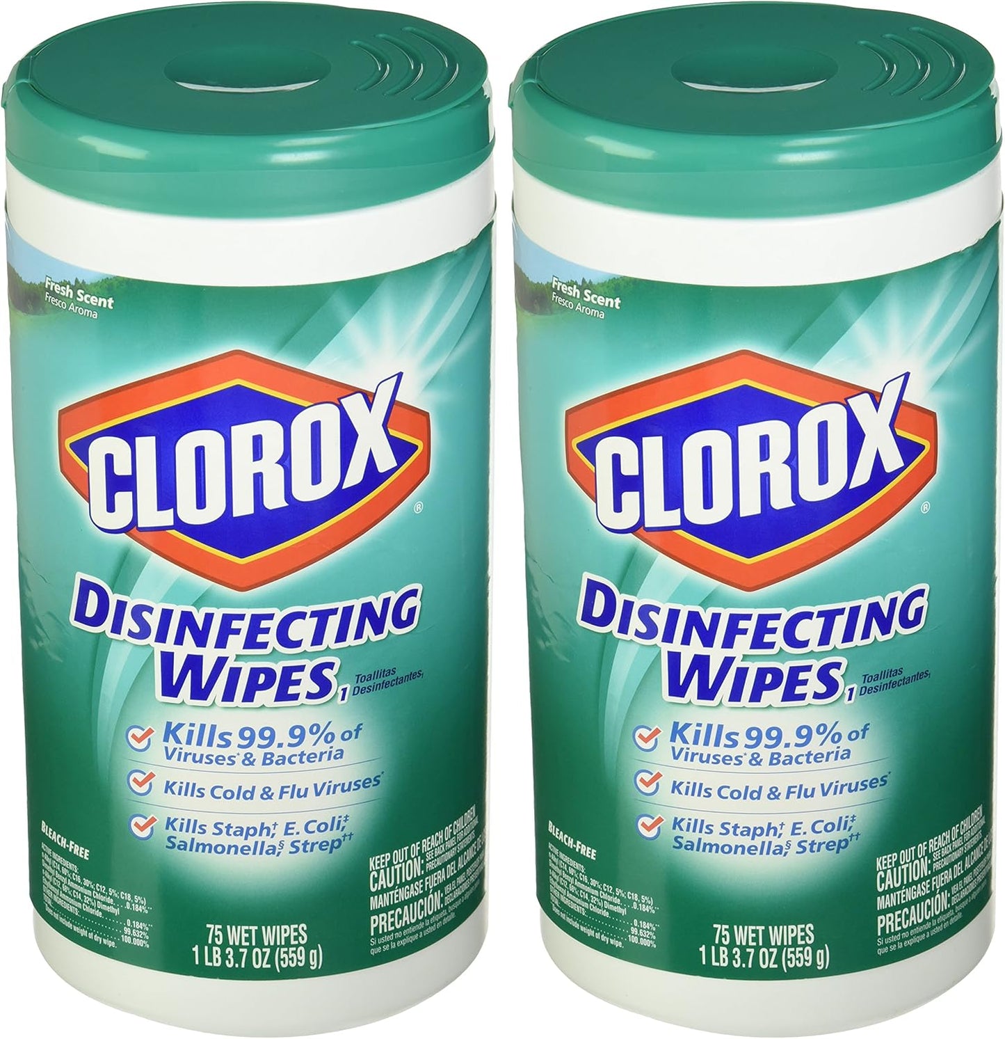 Clorox Disinfecting Wipes Lemon 3 Packs of 75 Count, 225 Count