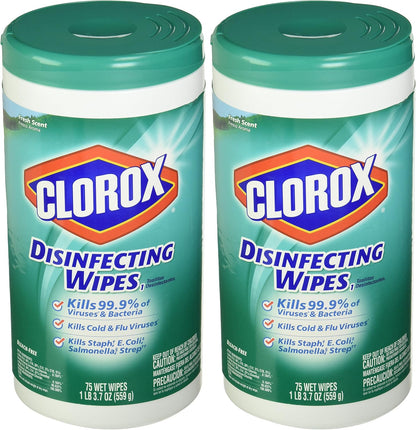 Clorox Disinfecting Wipes Lemon 3 Packs of 75 Count, 225 Count