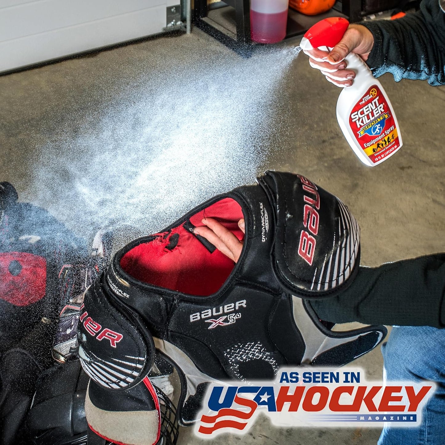 Scent Killer Sports Equipment Deodorizer Spray - Unscented Sports Equipment Deodorizer for Shoes, Gym Bags, Helmets and Gear – 16 FL OZ