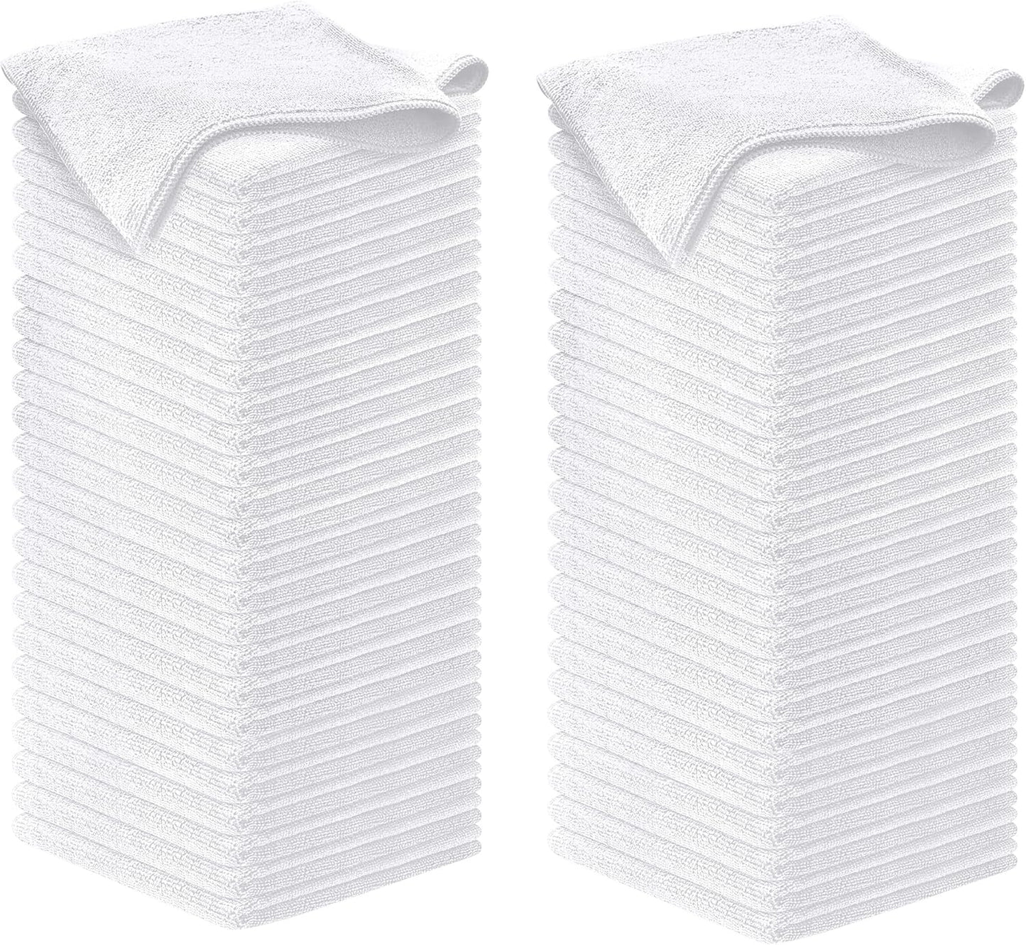 USANOOKS Microfiber Cleaning Cloth Grey - 12 Pcs (12.5"x12.5") - High Performance - 1200 Washes, Ultra Absorbent Microfiber Towel Weave Grime & Liquid for Streak-Free Mirror Shine - Car Washing Cloth